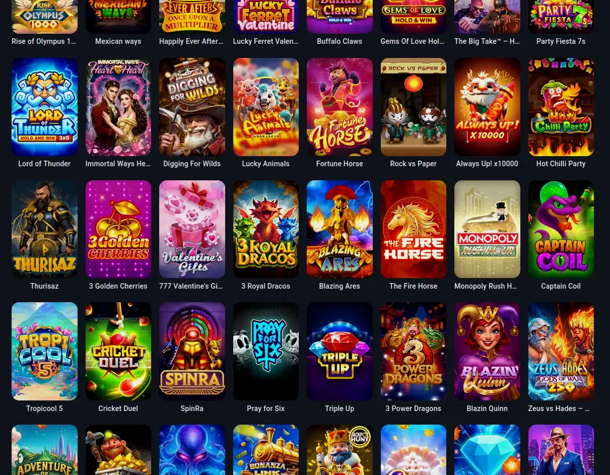 Koru Casino Spielübersicht